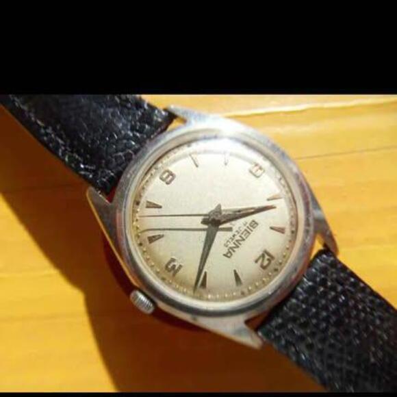 Very Collectible Rare 1960's SWISS BIENNA 17 Jewels Manual Men's Watch - Picture 2 of 9